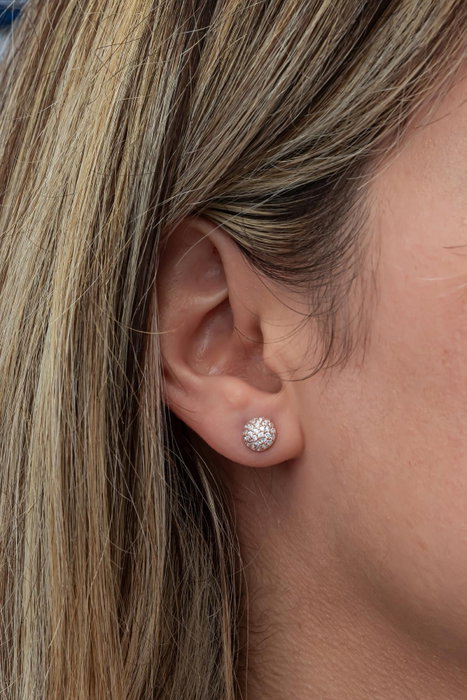 Heliophilia Silver Pendientes de Plata de Ley 925 con Baño de Oro Rosa y Circón Heliophilia Silver Pendientes de Plata de Ley 925 con Baño de Oro Rosa y Circón